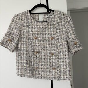 DO+BE Textured Tweed Top